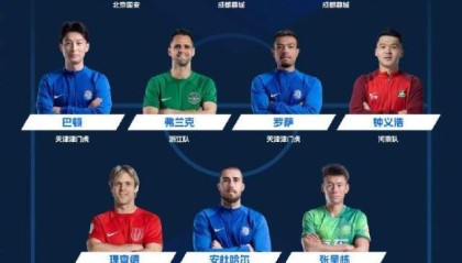 乐鱼体育-中超10月&amp;11月最佳阵容：蓉城4将 巴顿钟义浩入选