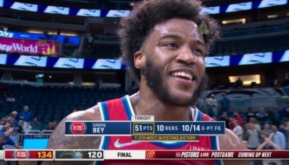 乐鱼体育官方网站-萨迪克·贝延续NBA高分表演 活塞未来有他一席之地